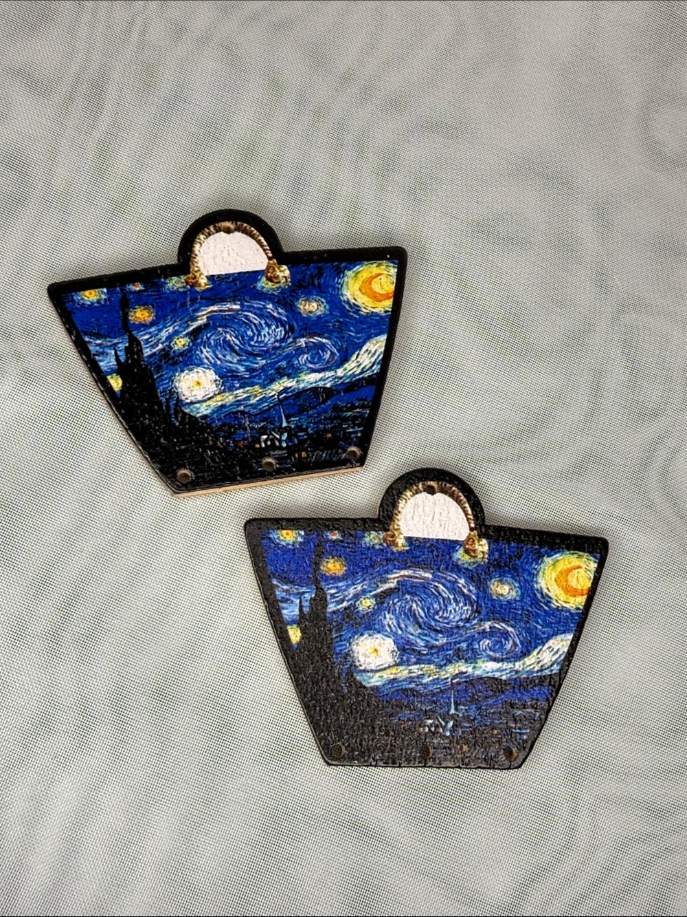 Starry Night Tote Pendants Pair